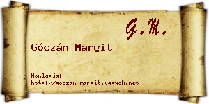 Góczán Margit névjegykártya