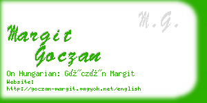 margit goczan business card