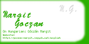 margit goczan business card